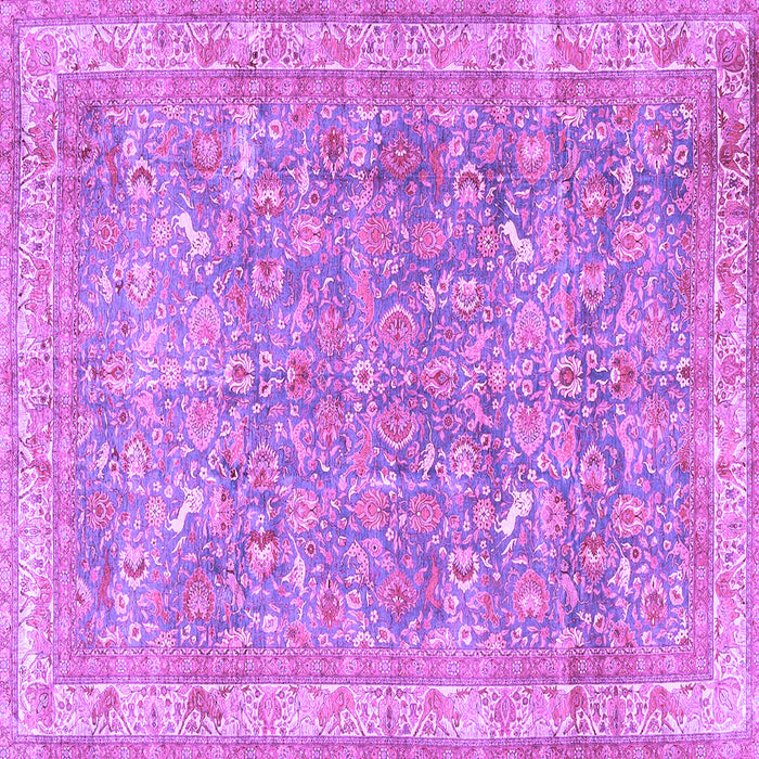 Square Persian Purple Traditional Rug, tr4730pur