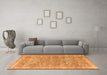 Machine Washable Persian Orange Traditional Area Rugs in a Living Room, wshtr4730org