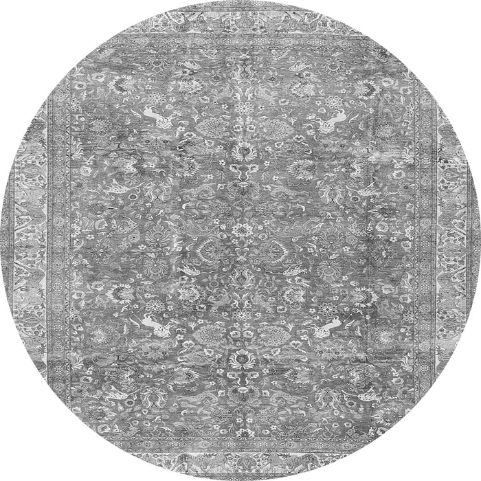 Square Persian Gray Traditional Rug, tr4730gry