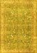 Machine Washable Persian Yellow Traditional Rug, wshtr4730yw