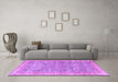 Machine Washable Persian Purple Traditional Area Rugs in a Living Room, wshtr4730pur