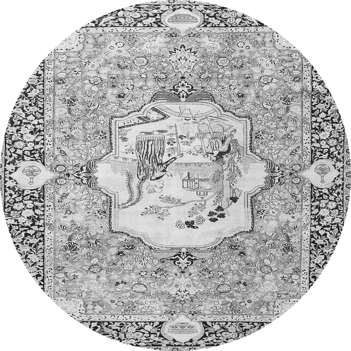 Square Persian Gray Traditional Rug, tr4731gry