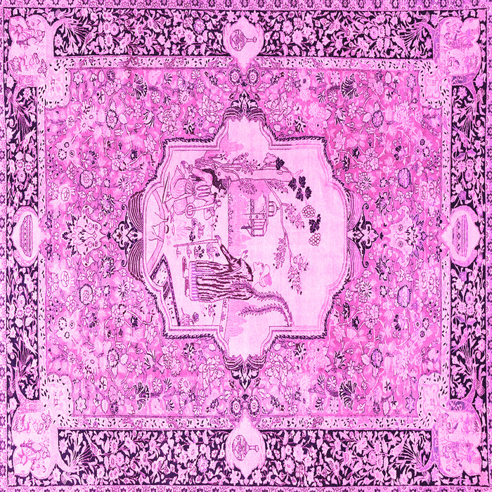 Square Persian Pink Traditional Rug, tr4731pnk