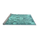 Sideview of Machine Washable Persian Light Blue Traditional Rug, wshtr4731lblu