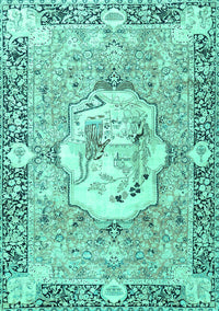 Persian Turquoise Traditional Rug, tr4731turq