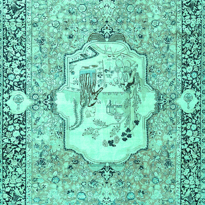Persian Turquoise Traditional Rug, tr4731turq