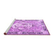 Sideview of Machine Washable Persian Purple Traditional Area Rugs, wshtr4731pur