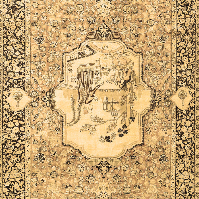 Machine Washable Persian Brown Traditional Rug, wshtr4731brn