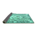 Sideview of Persian Turquoise Traditional Rug, tr4731turq