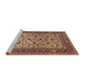 Sideview of Machine Washable Traditional Saffron Red Rug, wshtr4732