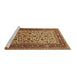 Sideview of Machine Washable Persian Brown Traditional Rug, wshtr4732brn