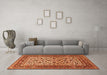 Machine Washable Persian Orange Traditional Area Rugs in a Living Room, wshtr4732org