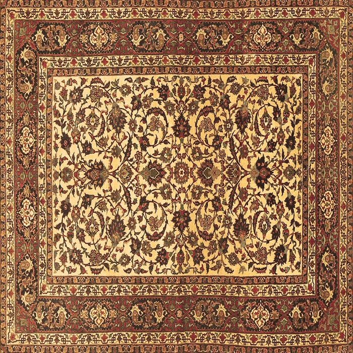 Square Persian Brown Traditional Rug, tr4732brn