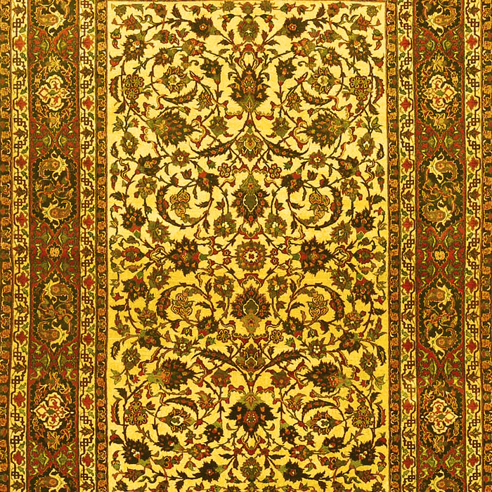 Machine Washable Persian Yellow Traditional Rug, wshtr4732yw