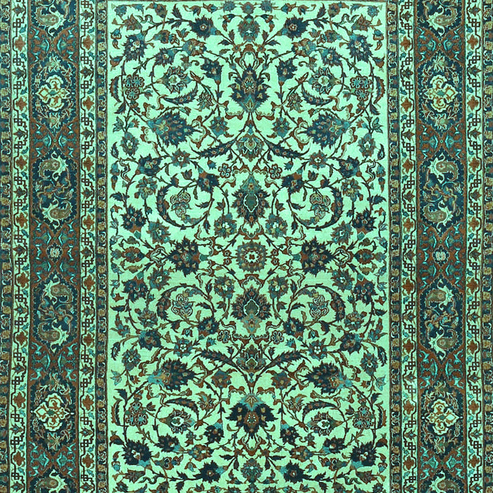 Machine Washable Persian Turquoise Traditional Area Rugs, wshtr4732turq