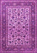 Machine Washable Persian Purple Traditional Area Rugs, wshtr4732pur