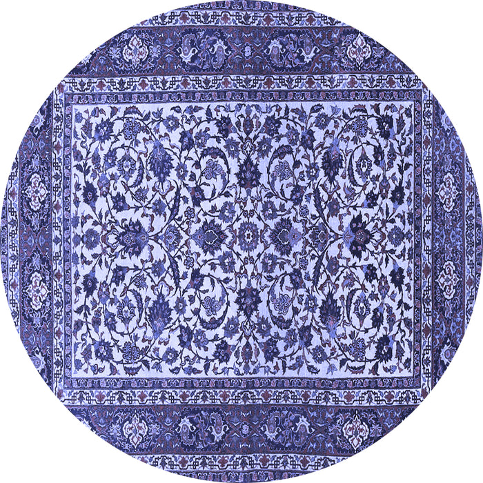 Round Persian Blue Traditional Rug, tr4732blu