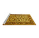 Sideview of Machine Washable Persian Yellow Traditional Rug, wshtr4732yw