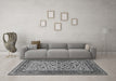 Machine Washable Persian Gray Traditional Rug in a Living Room,, wshtr4732gry