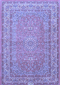 Medallion Blue Traditional Rug, tr4733blu