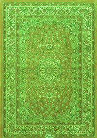 Medallion Green Traditional Rug, tr4733grn