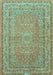 Medallion Light Blue Traditional Rug, tr4733lblu