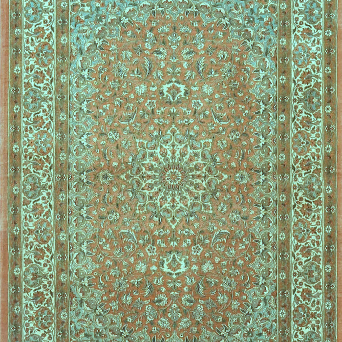 Medallion Light Blue Traditional Rug, tr4733lblu