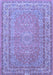 Medallion Blue Traditional Rug, tr4733blu