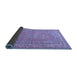 Sideview of Medallion Blue Traditional Rug, tr4733blu