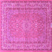 Square Medallion Purple Traditional Rug, tr4733pur