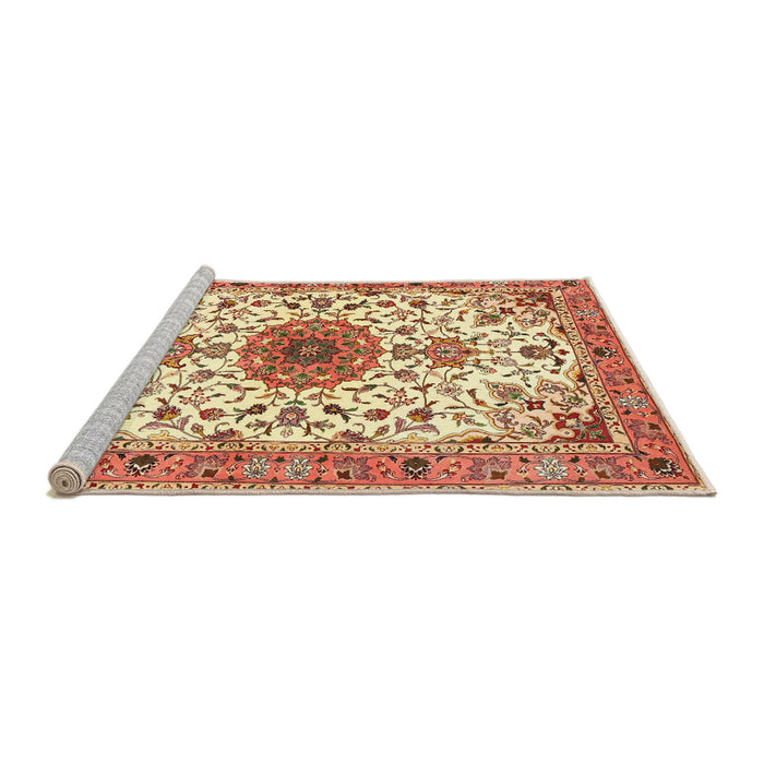 Sideview of Machine Washable Traditional Red Rug, wshtr4734