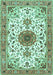 Medallion Turquoise Traditional Rug, tr4734turq