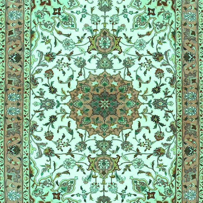 Medallion Turquoise Traditional Rug, tr4734turq