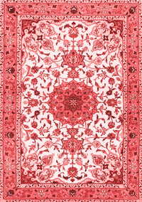 Medallion Red Traditional Rug, tr4734red