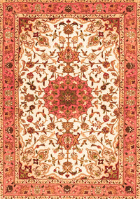 Medallion Orange Traditional Rug, tr4734org