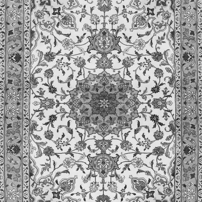 Serging Thickness of Machine Washable Medallion Gray Traditional Rug, wshtr4734gry