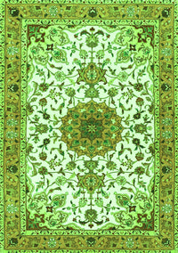 Medallion Green Traditional Rug, tr4734grn