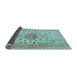 Sideview of Medallion Light Blue Traditional Rug, tr4735lblu