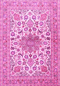 Medallion Pink Traditional Rug, tr4735pnk