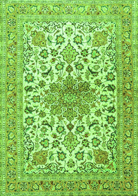 Medallion Green Traditional Rug, tr4735grn