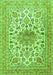 Medallion Green Traditional Rug, tr4735grn