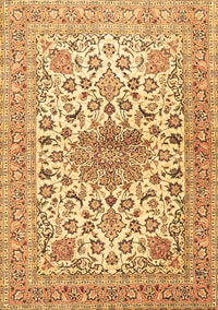 Medallion Brown Traditional Rug, tr4735brn