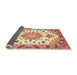 Sideview of Traditional Brown Gold Medallion Rug, tr4736