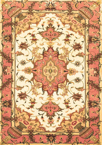 Medallion Brown Traditional Rug, tr4736brn