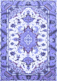 Medallion Blue Traditional Rug, tr4736blu