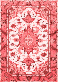 Medallion Red Traditional Rug, tr4736red