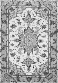 Medallion Gray Traditional Rug, tr4736gry