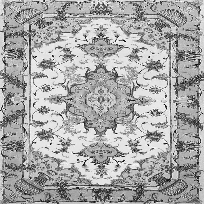 Serging Thickness of Medallion Gray Traditional Rug, tr4736gry