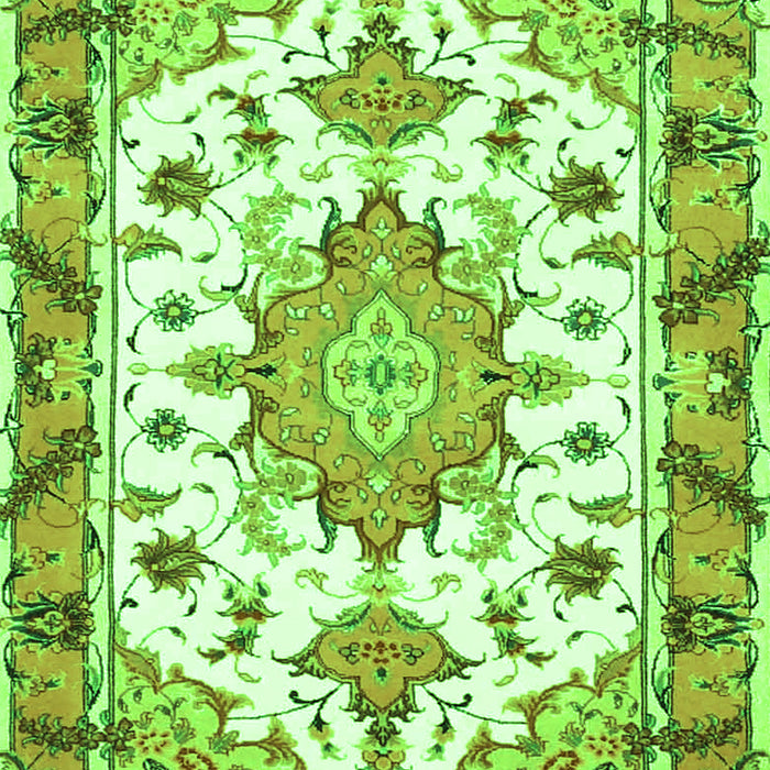 Medallion Green Traditional Rug, tr4736grn
