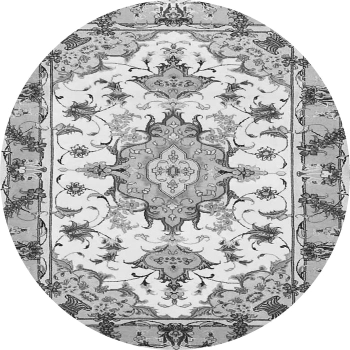 Square Medallion Gray Traditional Rug, tr4736gry